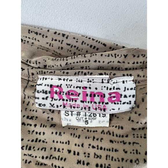 Reina Women's New York Newspaper Printed Layered Pullover Blouse Top Y2K USA L - Picture 7 of 9